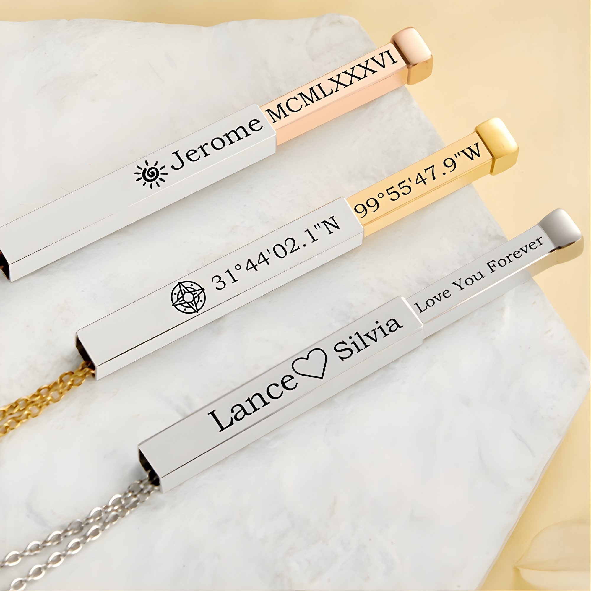 The Secret Bar: Personalised Stainless Steel Necklace