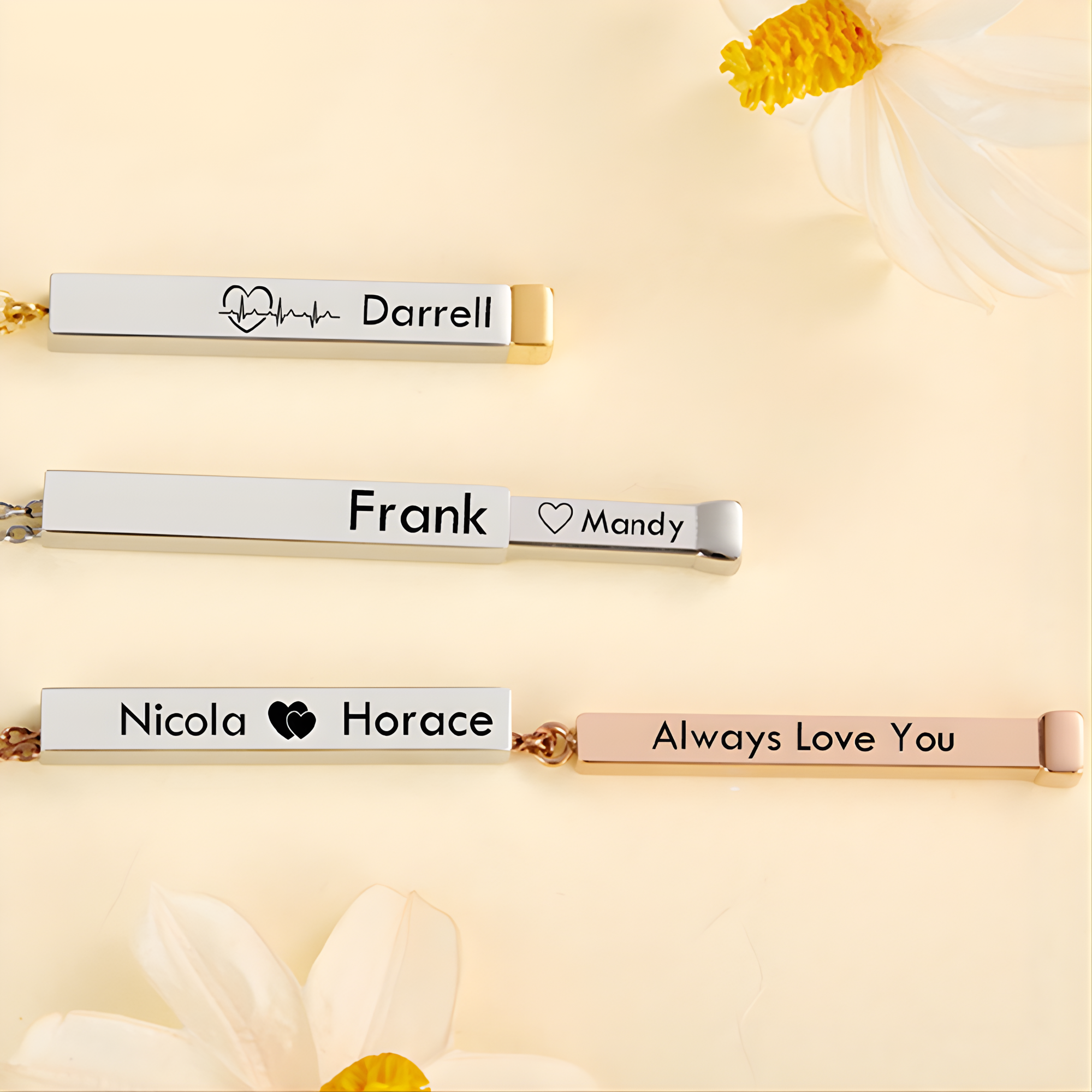 The Secret Bar: Personalised Stainless Steel Necklace