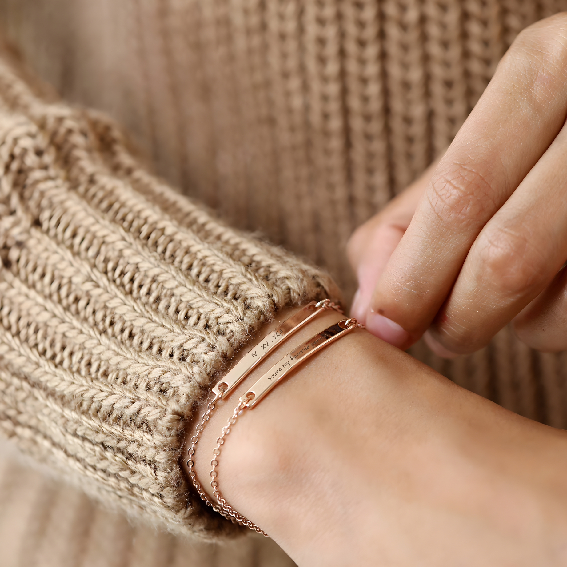 The Pure Line: Personalised Stainless Steel Bracelet