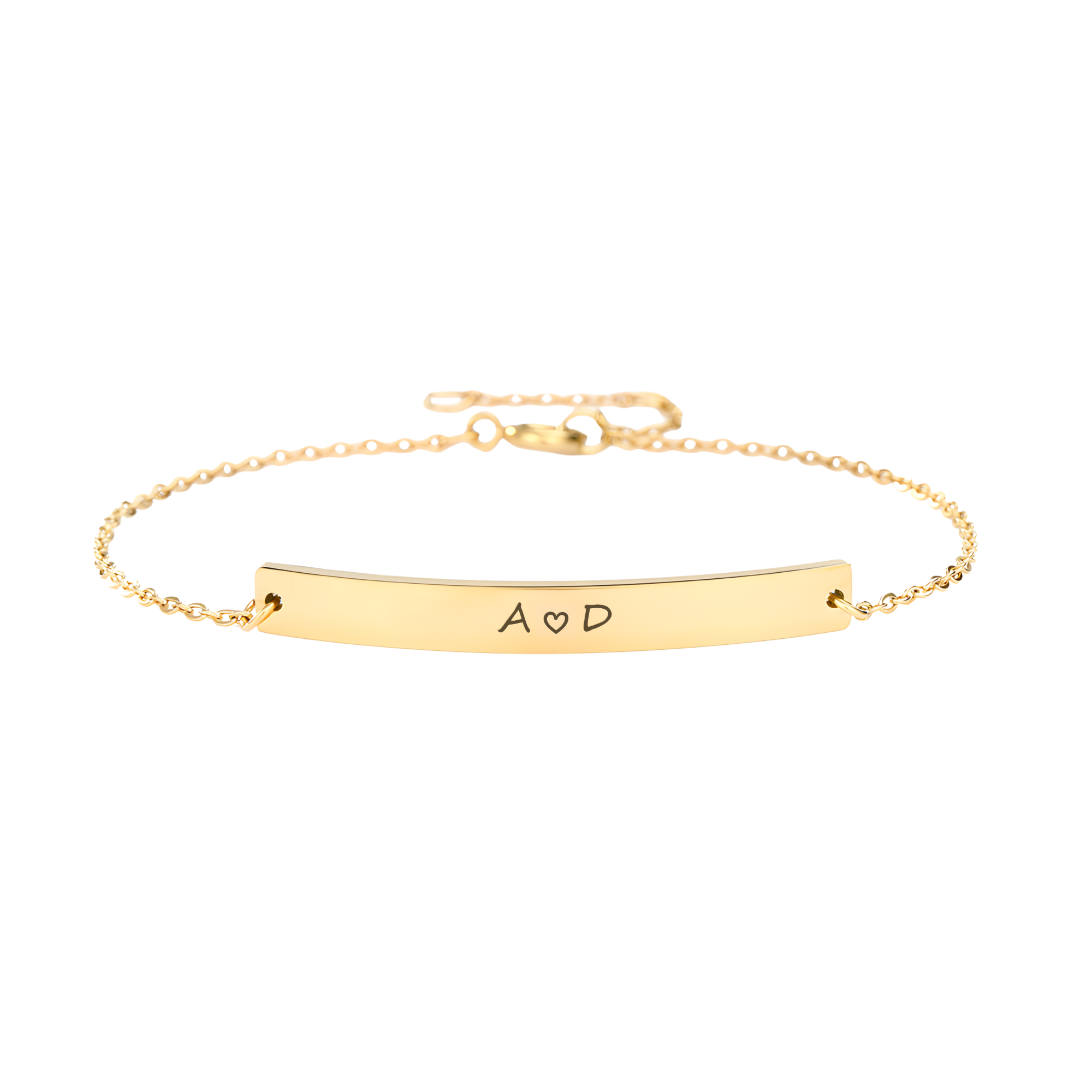 The Pure Line: Personalised Stainless Steel Bracelet