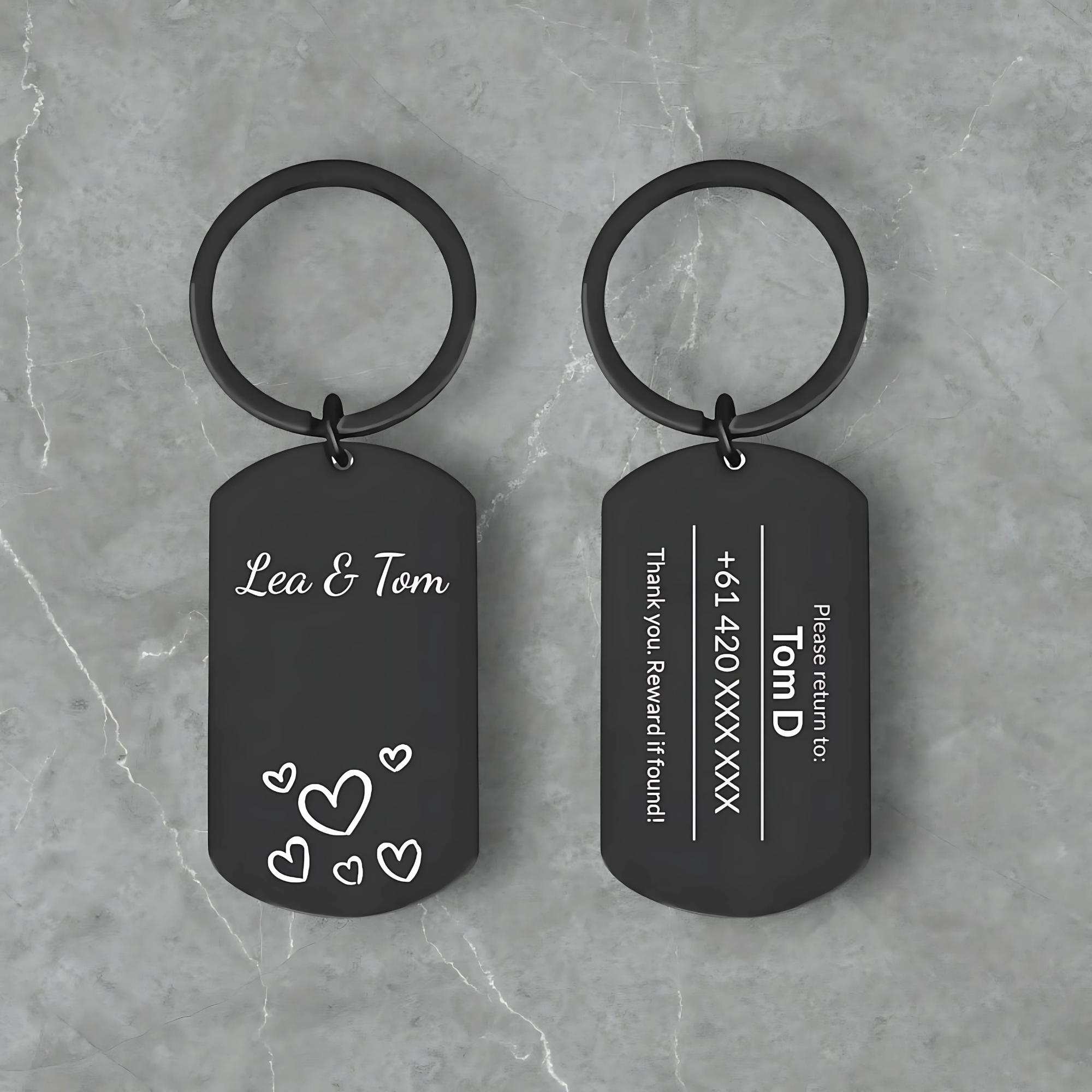 Tagged: Personalised Stainless Steel Keyring