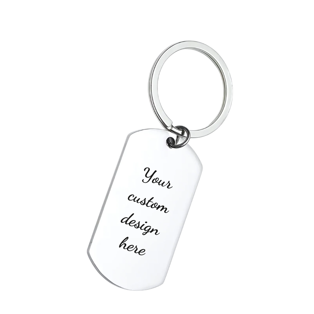 Stainless Steel Keyring with Personalised Engraving