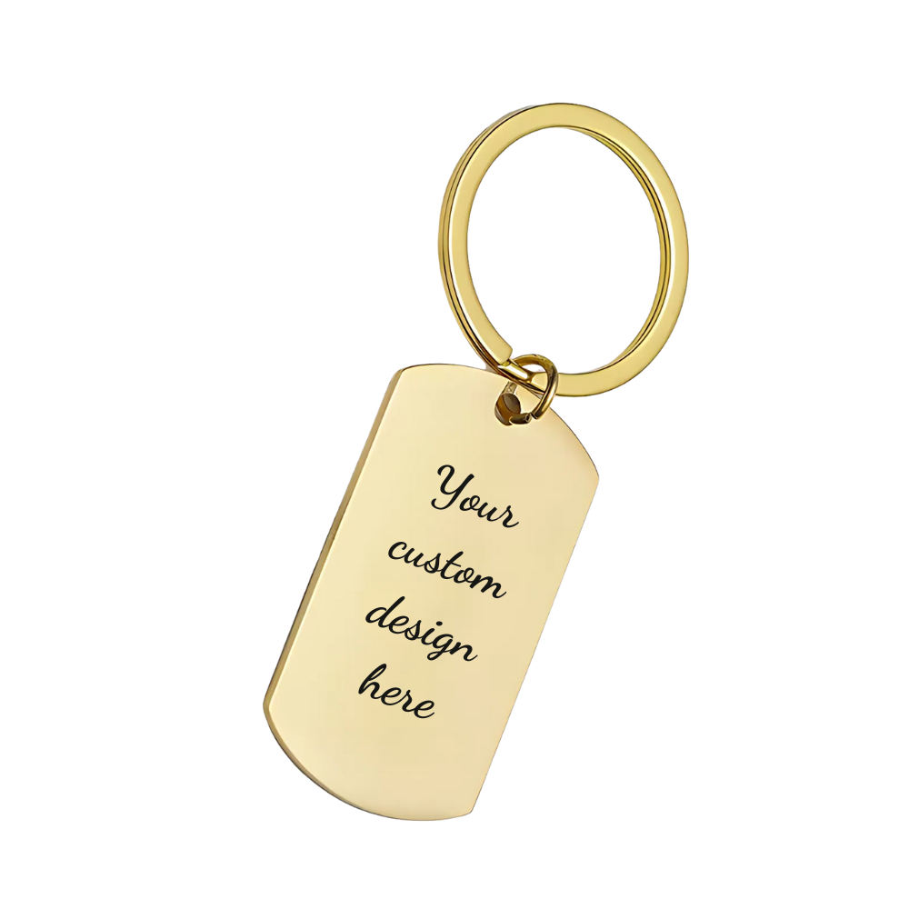 Stainless Steel Keyring with Personalised Engraving