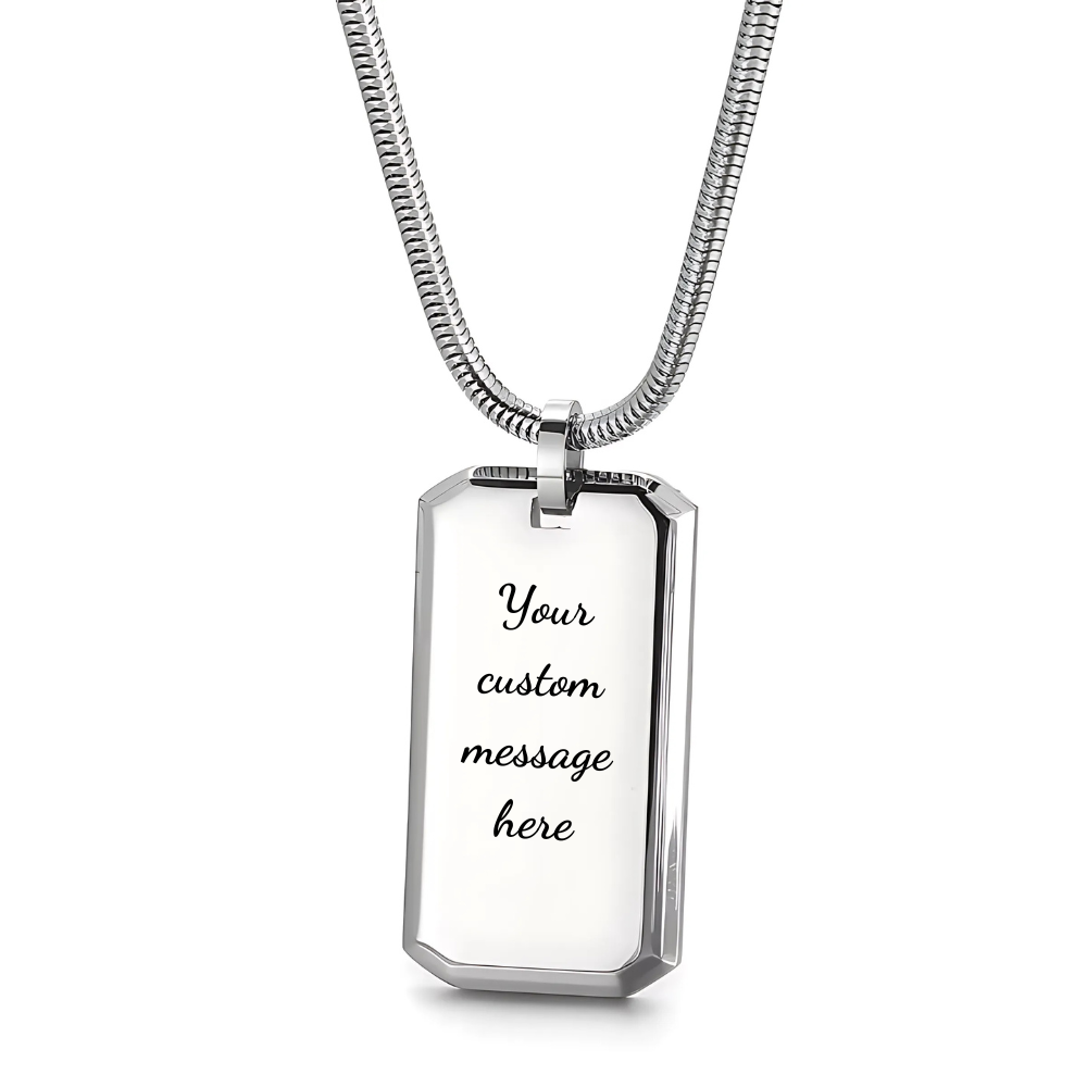 Stainless Steel Dog Tag with Personalised Engraving