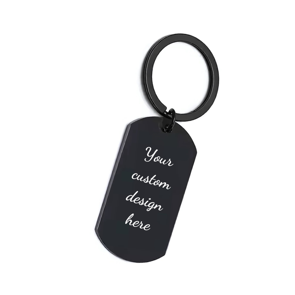 Stainless Steel Keyring with Personalised Engraving