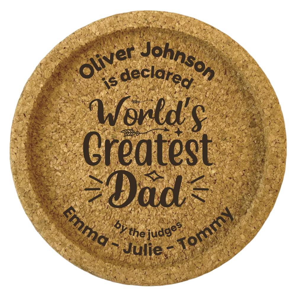 Personalised Cork Coaster