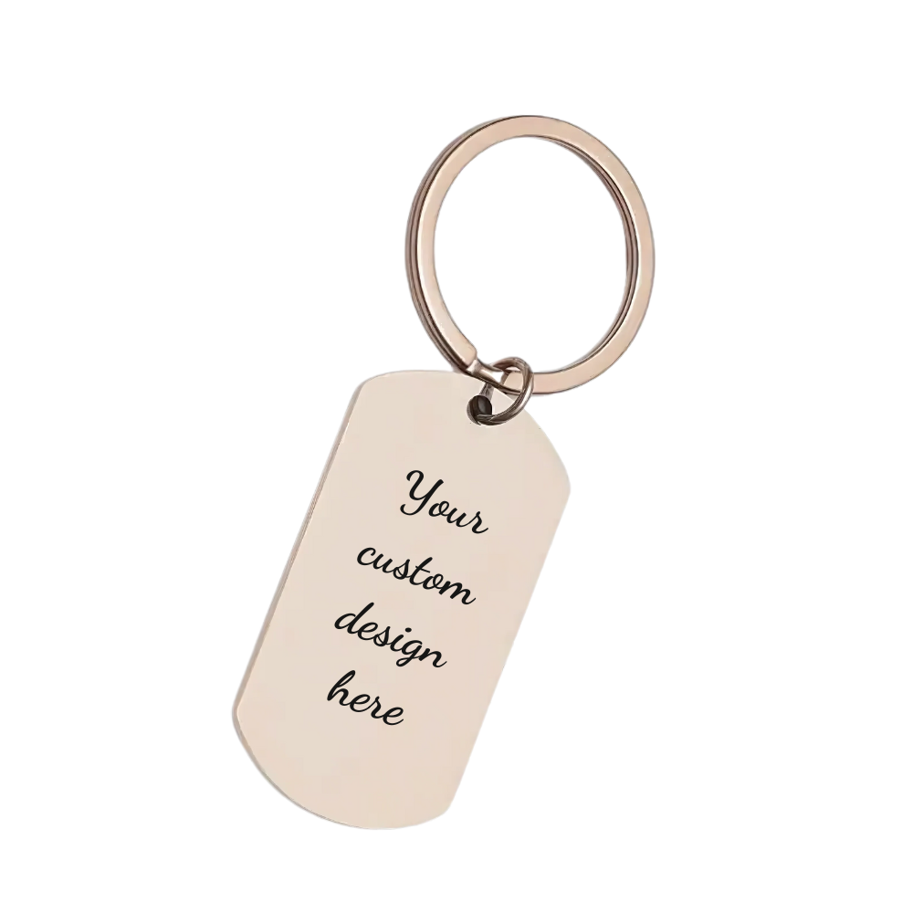 Stainless Steel Keyring with Personalised Engraving