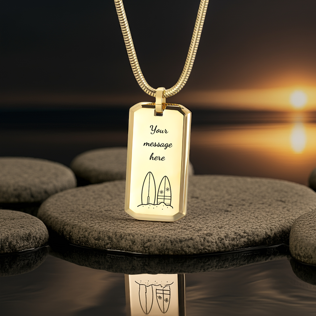 Stainless Steel Dog Tag with Personalised Engraving