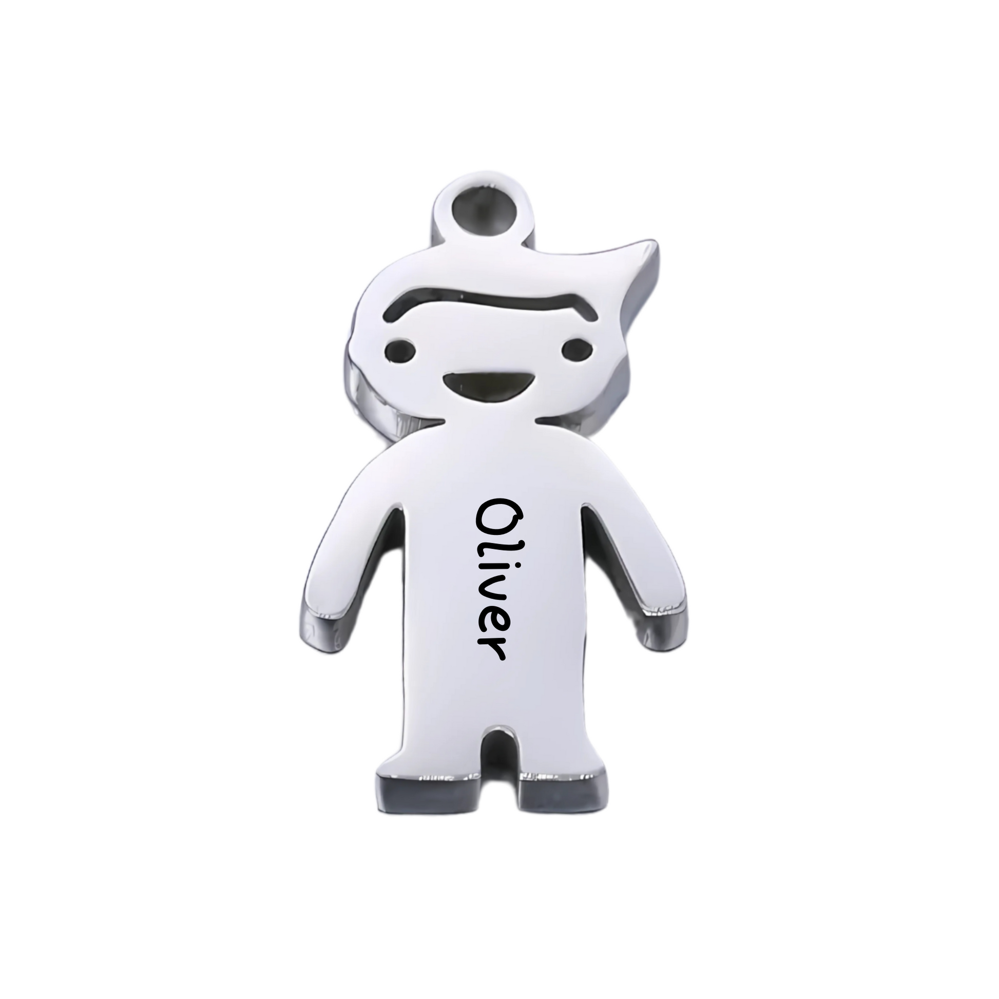 Pocket Loved Ones: Personalised Stainless Steel Keyring with Kids & Pets Charms