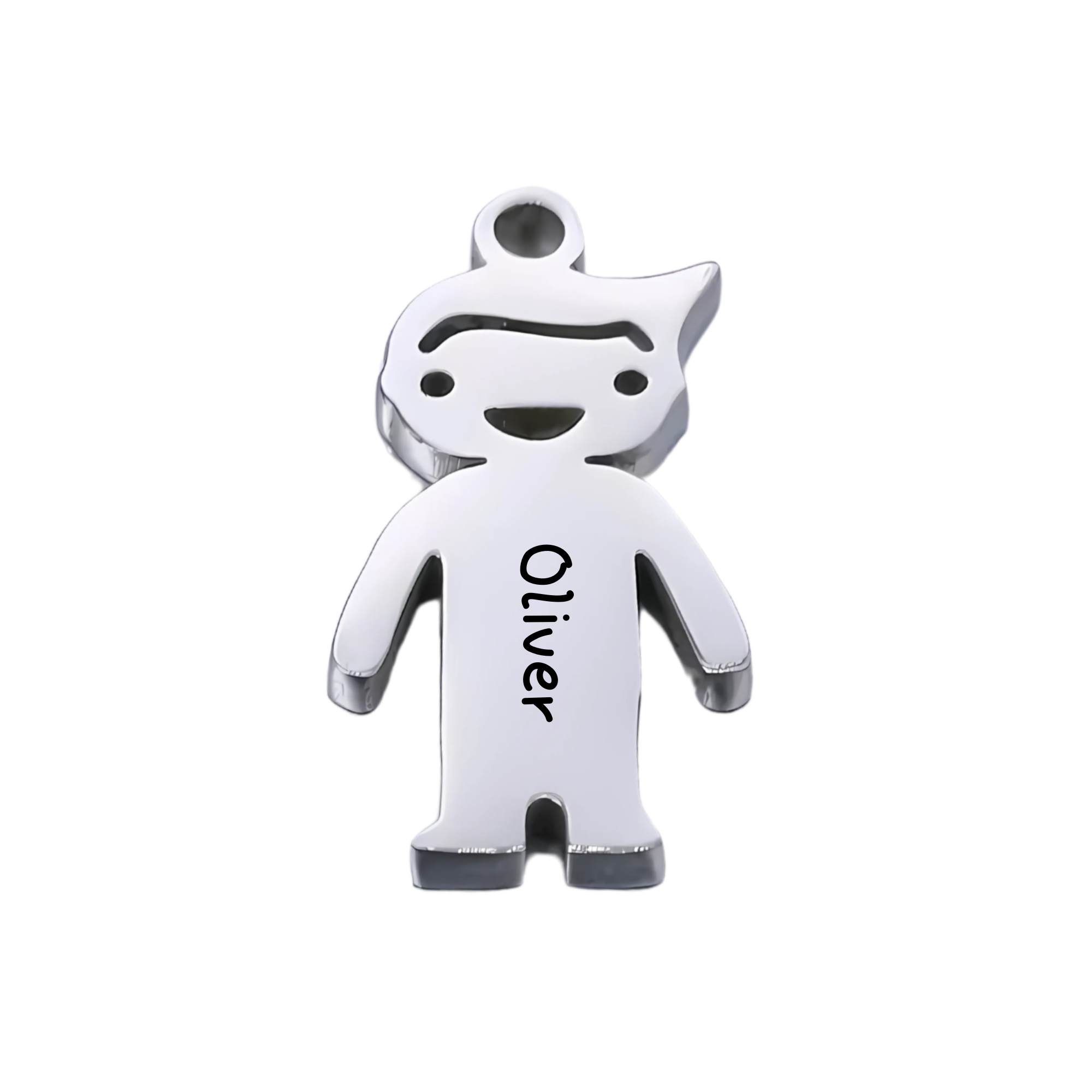 Pocket Loved Ones: Personalised Stainless Steel Keyring with Kids & Pets Charms