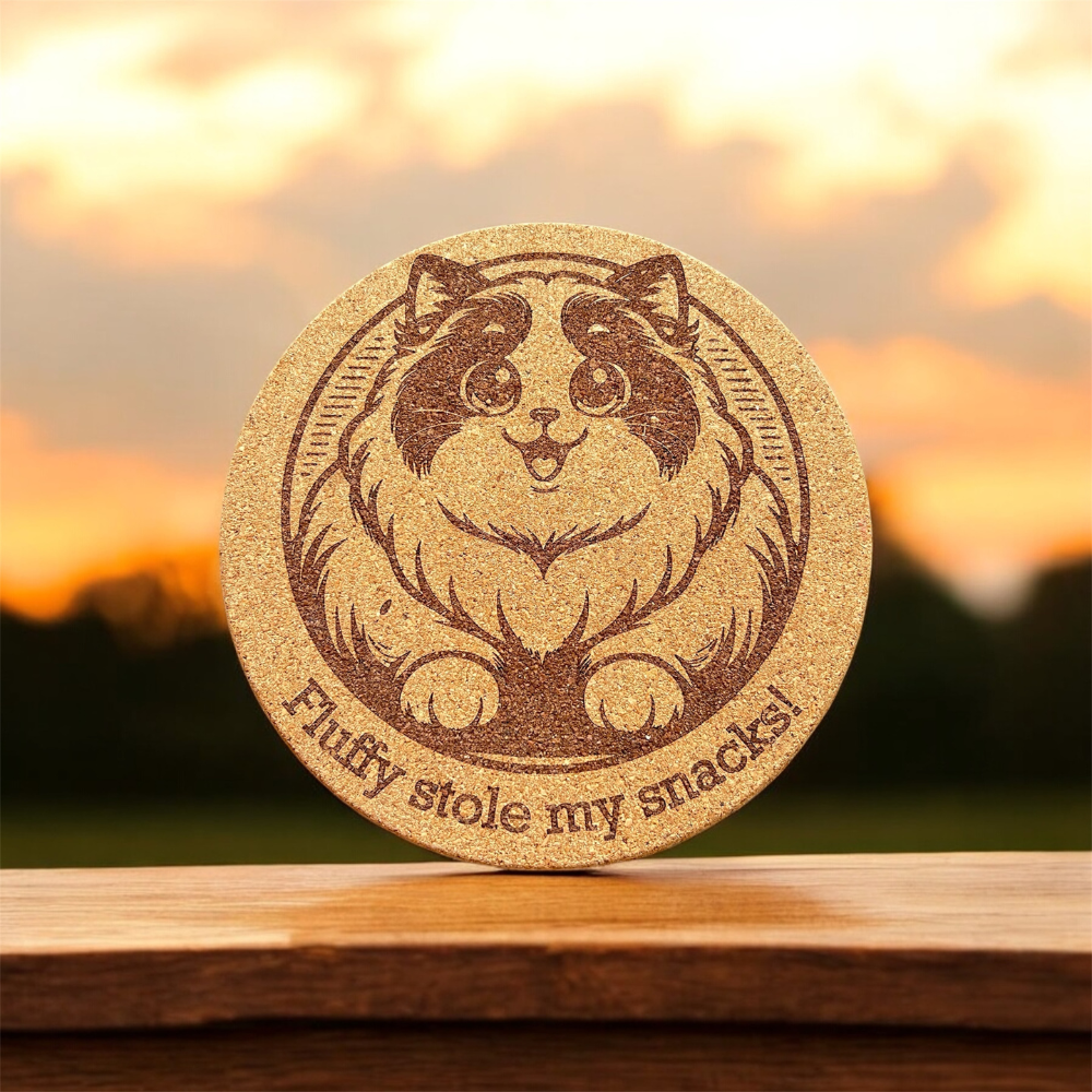 Personalised Cork Trivet - 18cm diameter