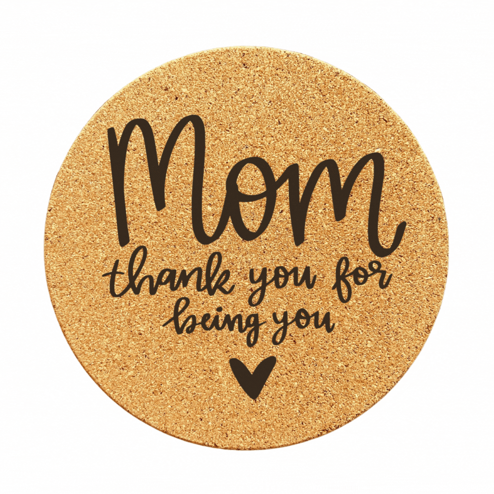 Personalised Cork Trivet - 18cm diameter