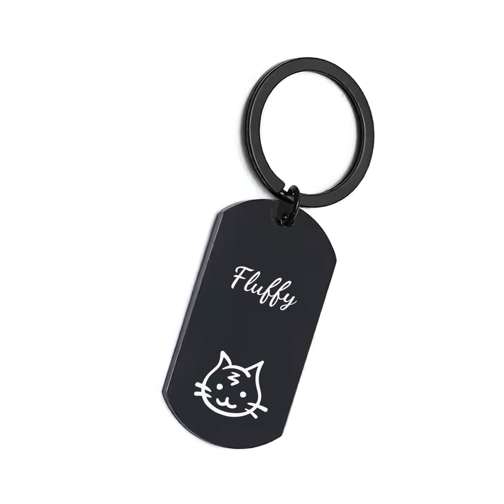 Stainless Steel Keyring with Personalised Engraving