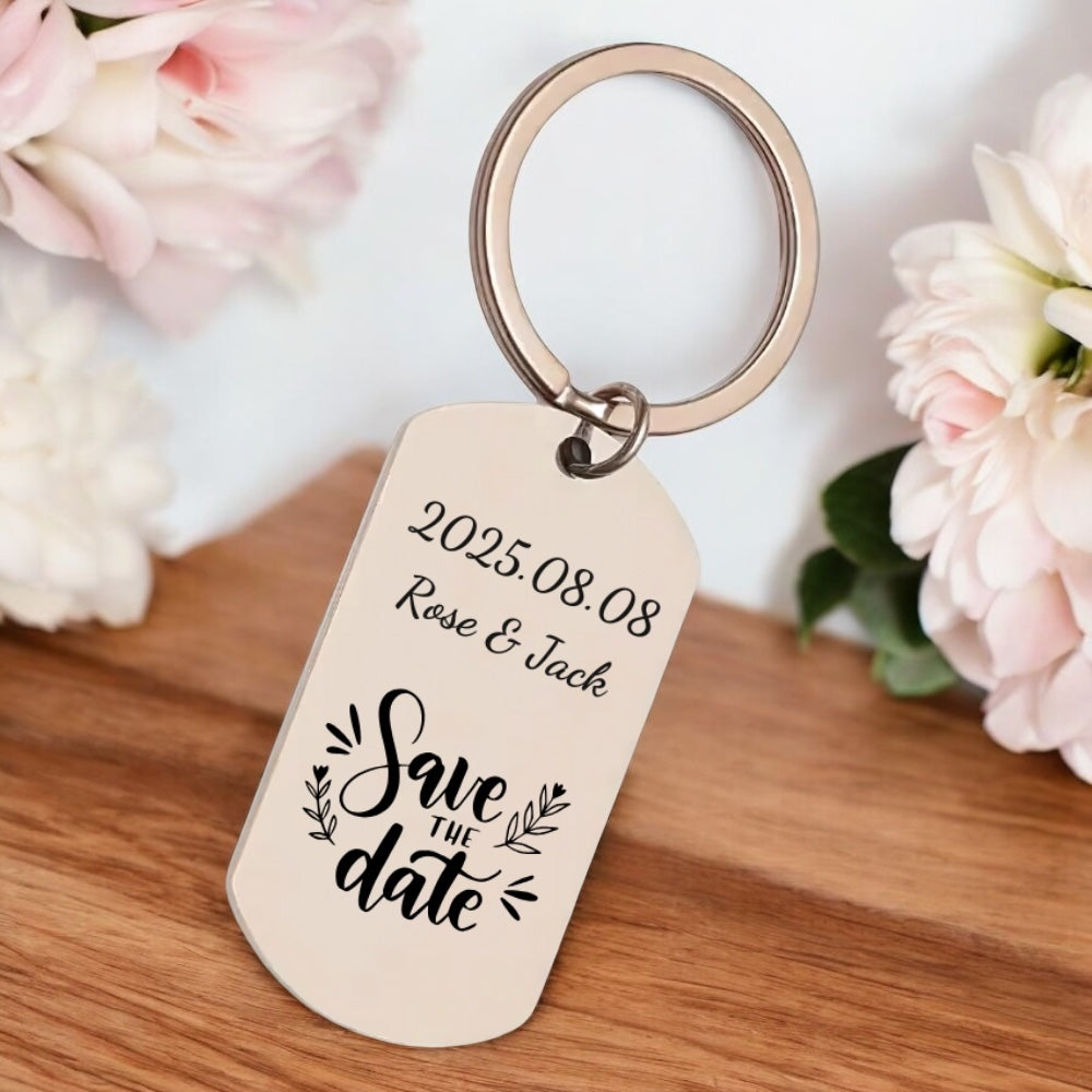 Stainless Steel Keyring with Personalised Engraving