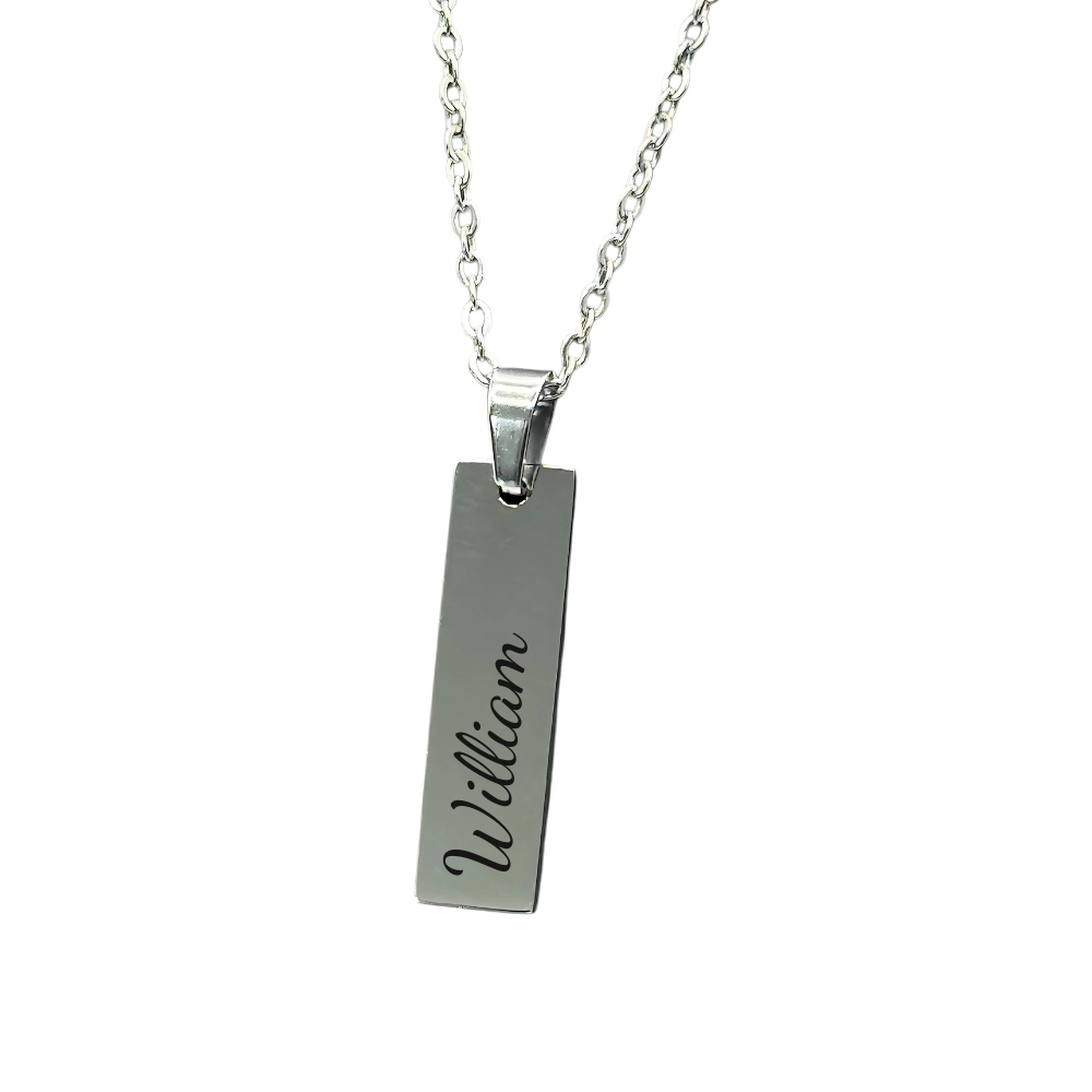 Stainless Steel Rectangle Bar Pendant