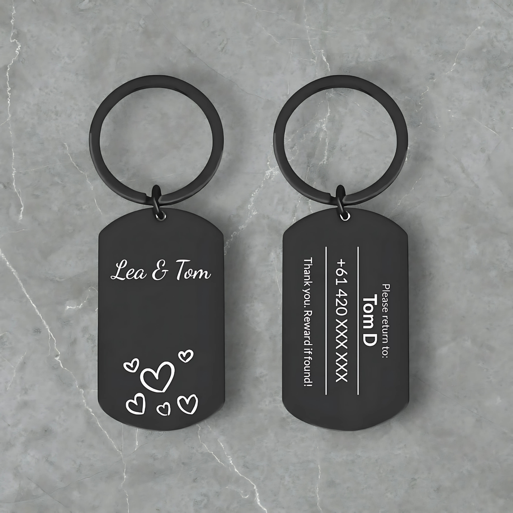 Tagged: Personalised Stainless Steel Keyring