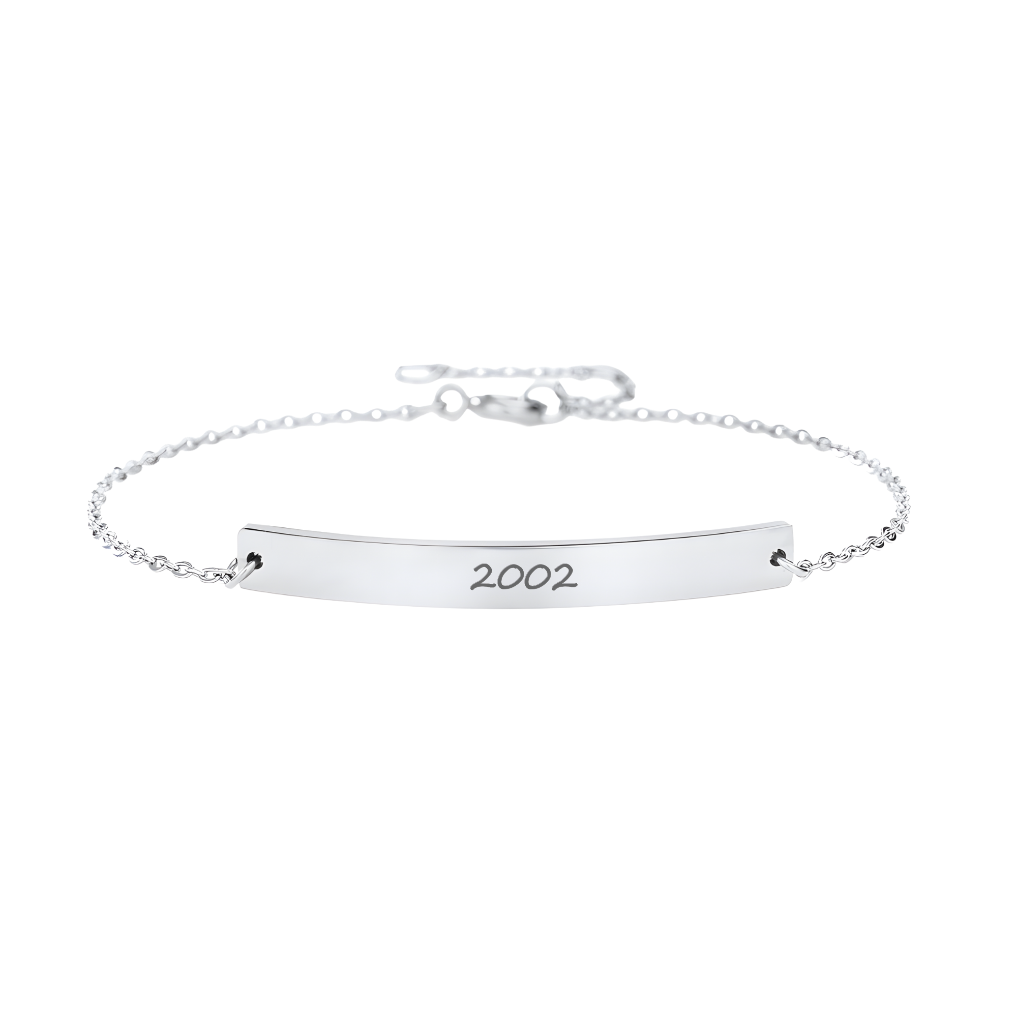 The Pure Line: Personalised Stainless Steel Bracelet