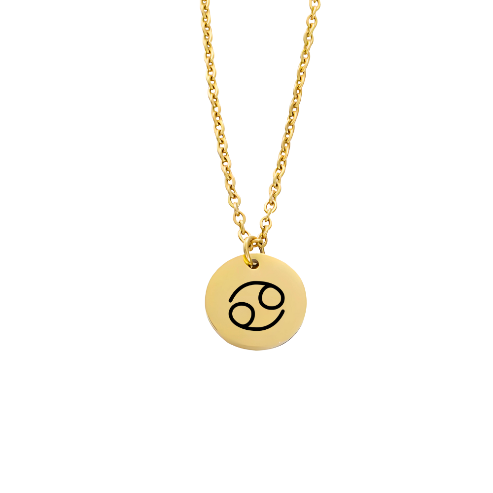 Stainless Steel Round Pendant Necklace with Personalised Engraving