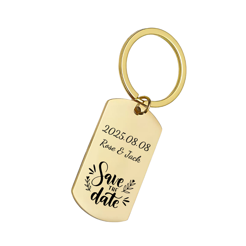 Stainless Steel Keyring with Personalised Engraving