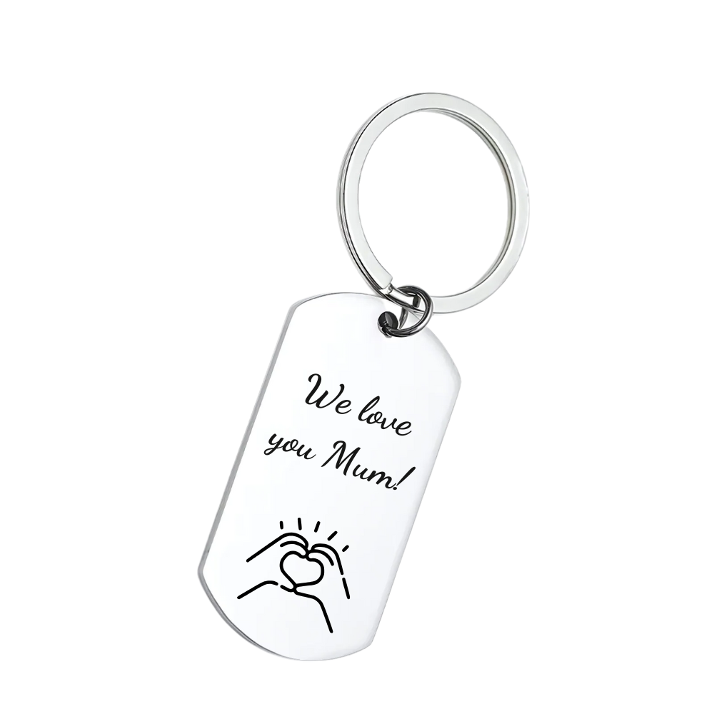 Stainless Steel Keyring with Personalised Engraving